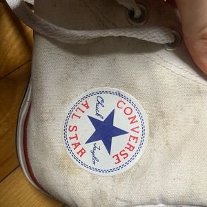 Women’s white converse high tops